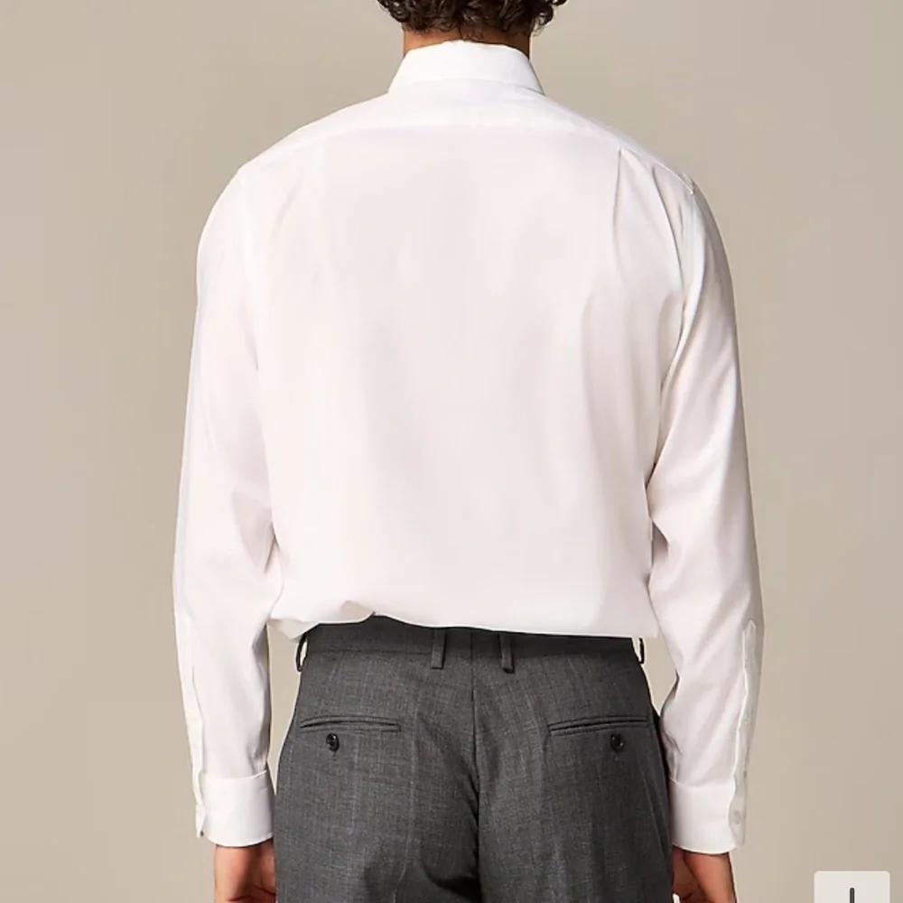 J crew white Slim Bowery performance stretch dress shirt with spread collar